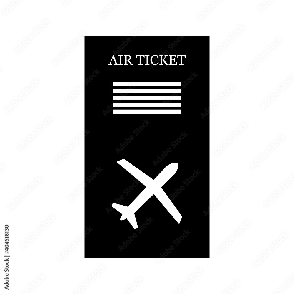 Air ticket icon isolated on white background
