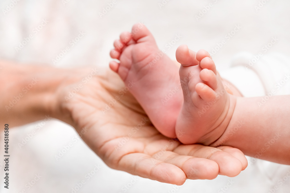Baby feet in parent hands. Maternity, Happy Family concept. Baby feet in parent hands. Maternity, Happy Family concept.