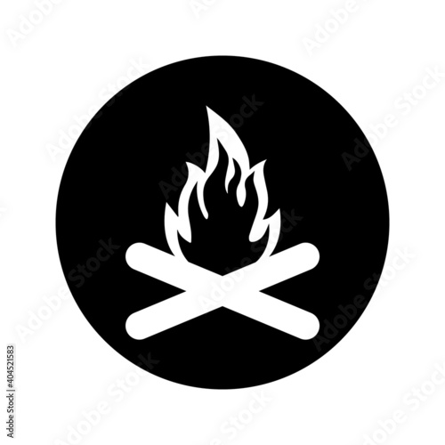 fire flame icon illustration ignite symbol design on white background