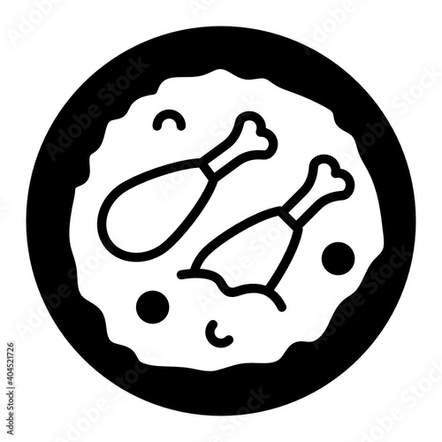 Rice with meet with special blend of spcies Vector Glyph Icon Design, Arab culture and traditions Symbol on white background, Islamic and Muslim practices Sign, Arabic Mandi Food Concept,