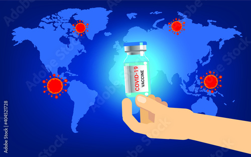 Development and creation of a coronavirus vaccine COVID-19 .Coronavirus Vaccine concept. Vaccine Concept of fight against coronavirus