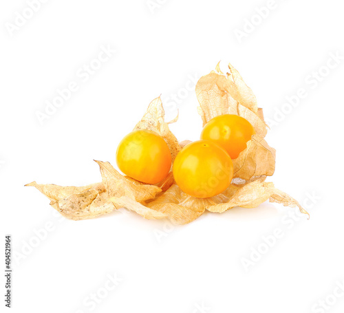 Cape gooseberry (physalis) isolated on white background