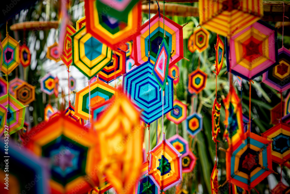 Decorations motif style art from Cotton  of Thailand