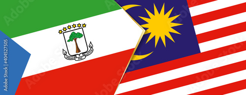 Equatorial Guinea and Malaysia flags, two vector flags.