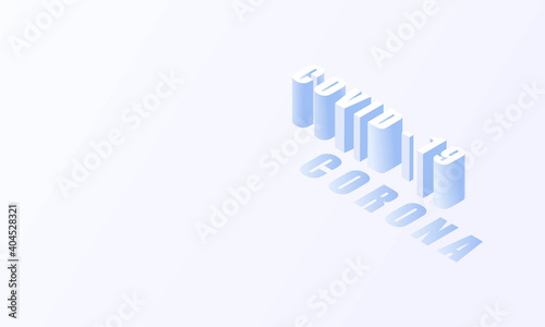 Covid-19 Virus test isometric background vector design.