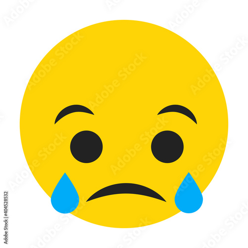 Face emoji icon isolated on white background. Trendy face emoji icon for sticker, wallpaper, greeting card, t shirt and poster. Useful web site, app, ui and logo. Face emoji vector illustration