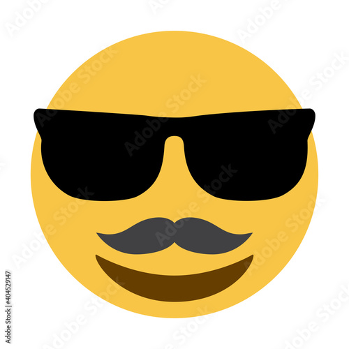 Face emoji icon isolated on white background. Trendy face emoji icon for sticker, wallpaper, greeting card, t shirt and poster. Useful web site, app, ui and logo. Face emoji vector illustration