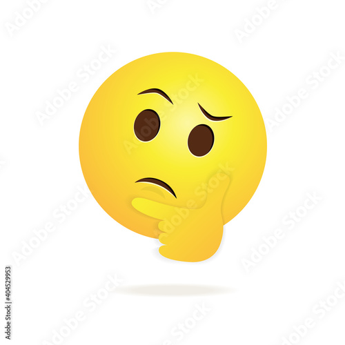 Face emoji icon isolated on white background. Trendy face emoji icon for sticker, wallpaper, greeting card, t shirt and poster. Useful web site, app, ui and logo. Face emoji vector illustration
