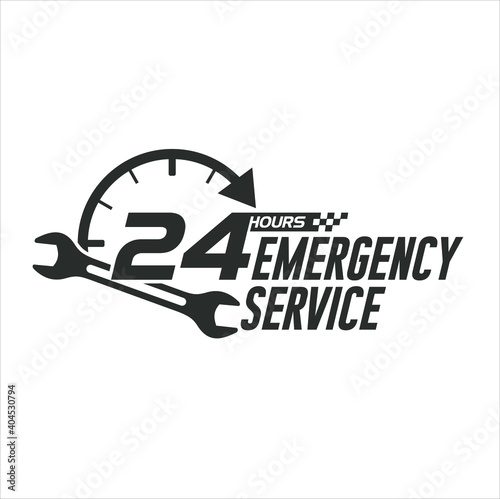 logo text template for emergency auto service.