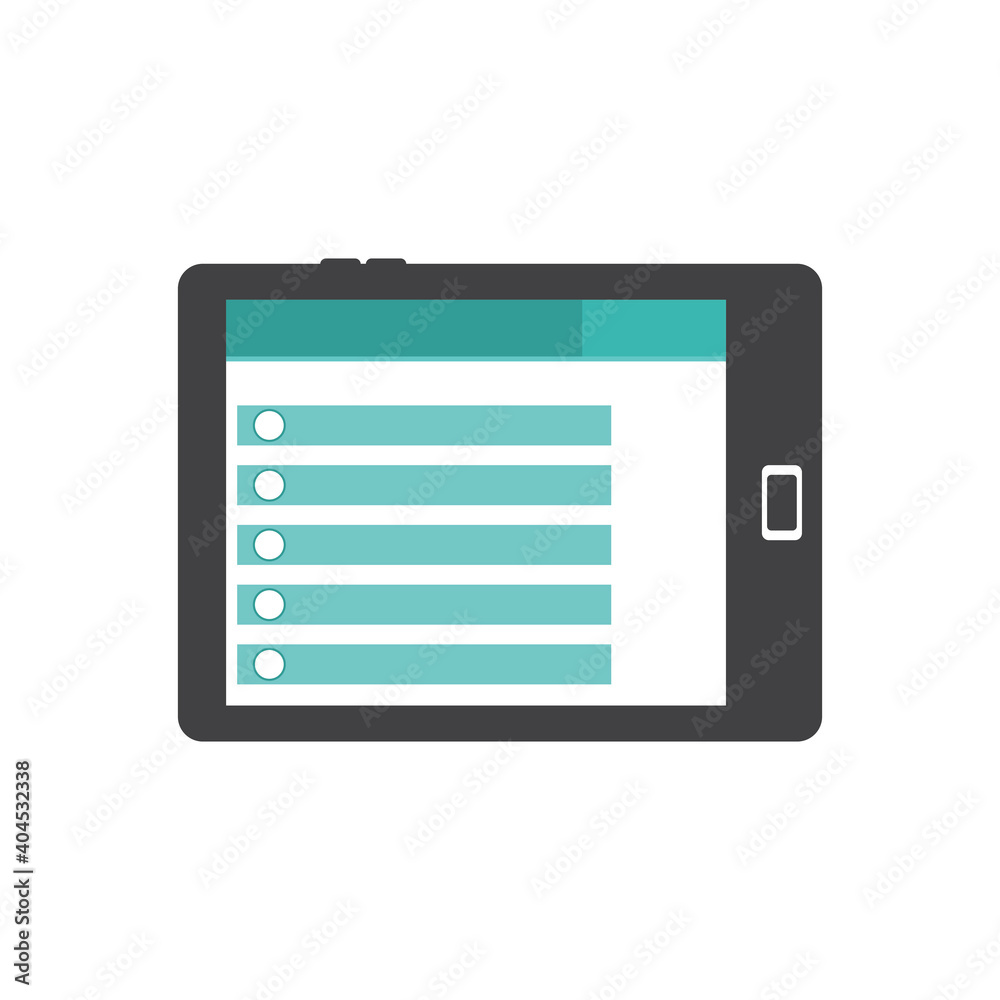 tablet information device, vector illustration