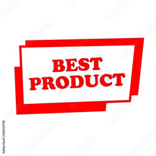 Red best product recommended design vector illustration tag