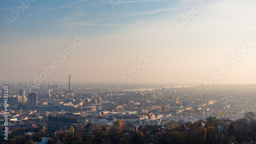 View of the foggy and cold southern Buda from the Gellert Hill. © Krisztian