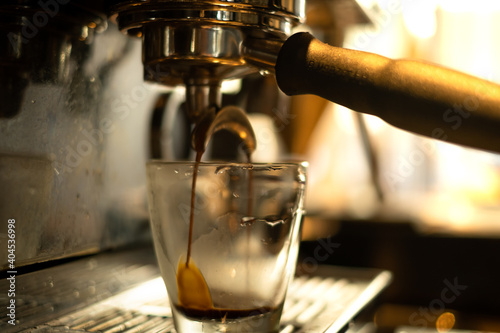 Coffee machine preparing espresso © Success Media