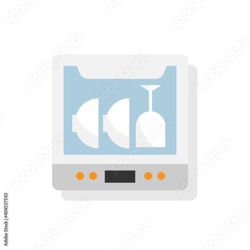 Flat vector icon of Dishwasher