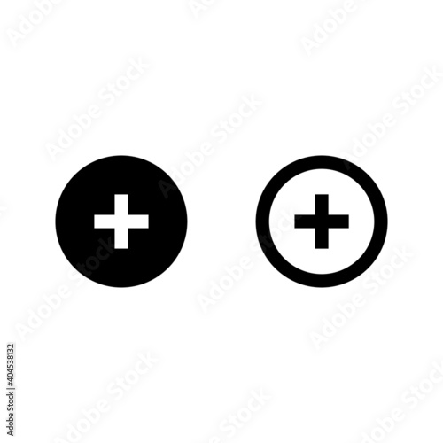 Plus Icon vector. Add icon. Addition sign. Medical Plus icon. vector illustration on white background