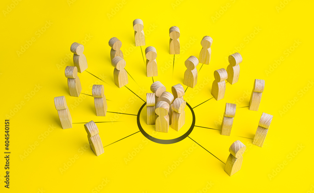 Εκτύπωση καμβά People gather in a group