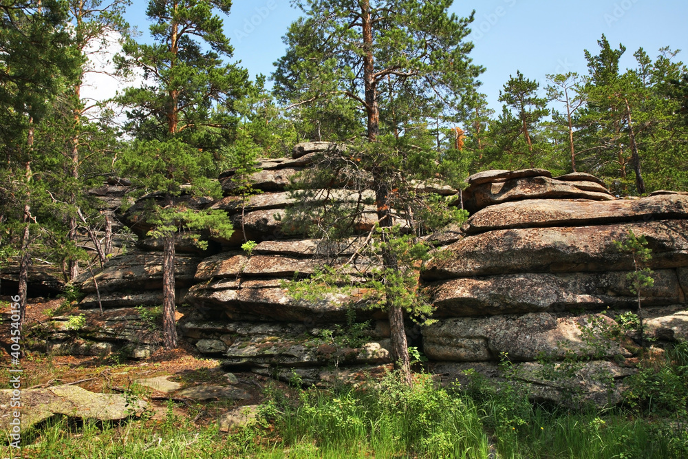 National Park Karkaraly near Karkaralinsk. Karaganda Oblast. Kazakhstan