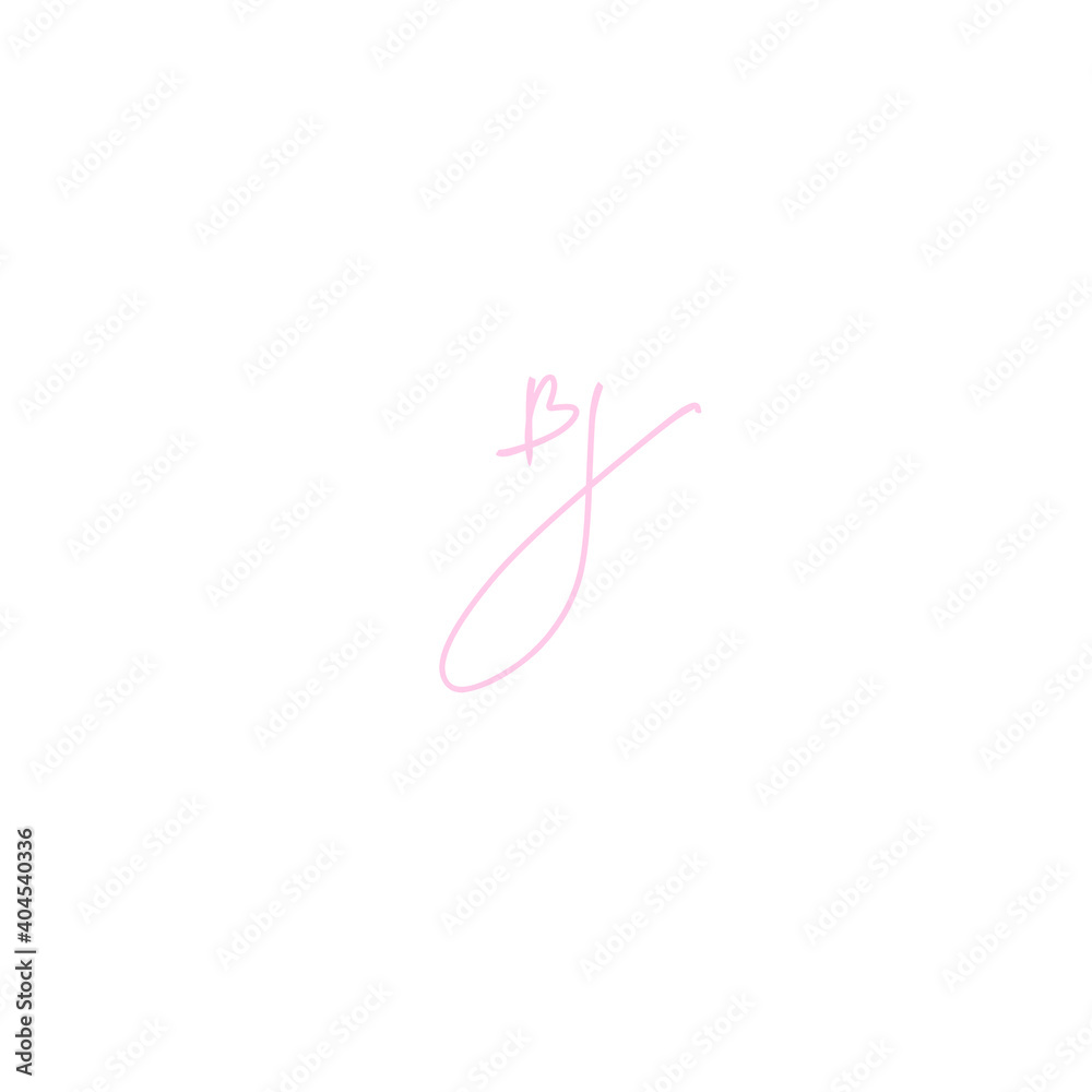 BJ Initial Isolated Logo for Identity