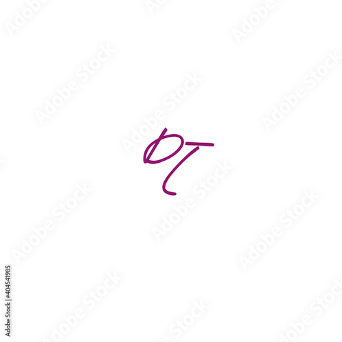 DT Initial Isolated Logo for Identity