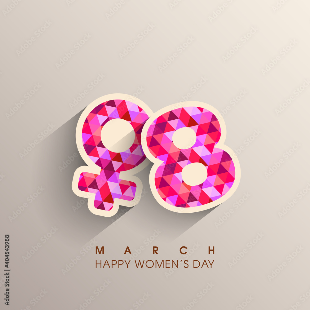 Fototapeta premium Illustration of International women's day,eighth of march.