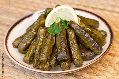 Turkish foods; stuffed leav...