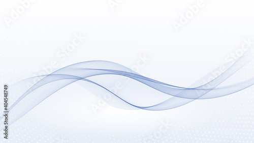 Abstract blue wave Vector background Blue wave flow