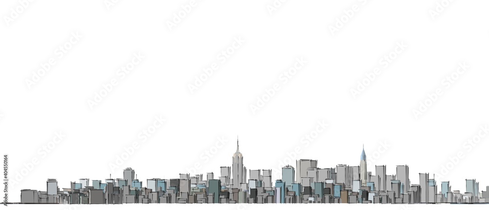 Φωτογραφία city ​​industrial landscape 3d illustration