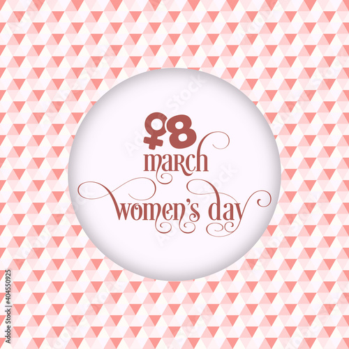 Illustration of International women's day,eighth of march.