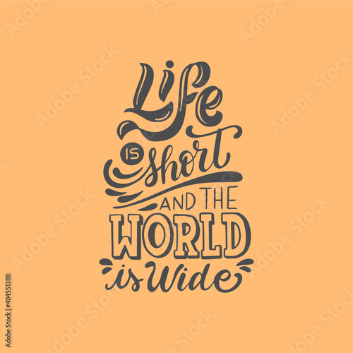 Hiking Quotes Vector Illustration  photo