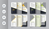 Restaurant Tri-Fold Brochure Menu vector Design Template.