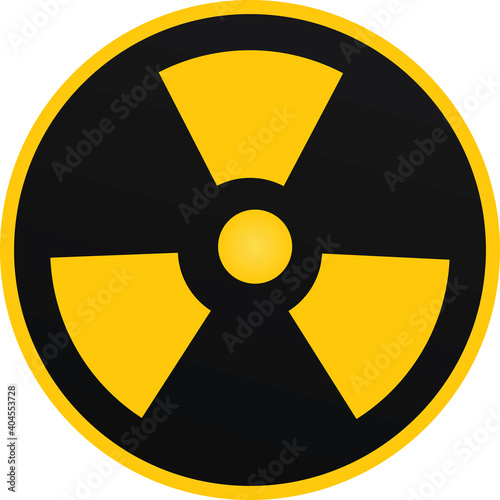 Round radiation sign. vector illustration