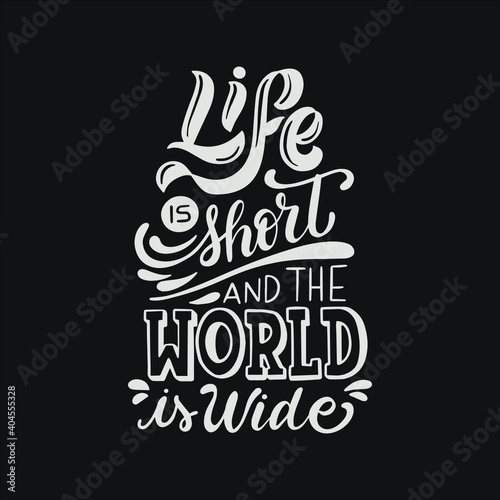 Hiking Quotes Vector Illustration  photo