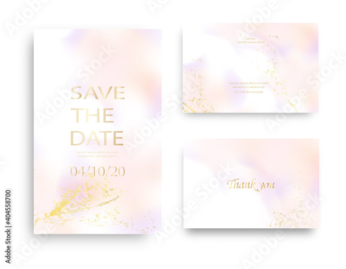 invitation cards with luxurious gold and dark blue marble