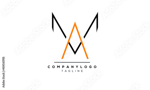 Abstract Letter Initial AM,MA Vector Logo Design Template