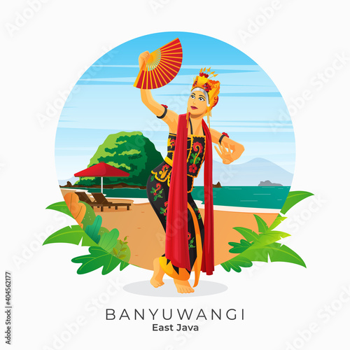 gandrung dance from Banyuwangi East Java Indonesia