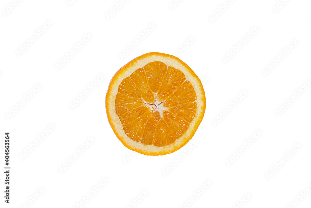 cut in half orange isolated on white background cut in half orange isolated on white background