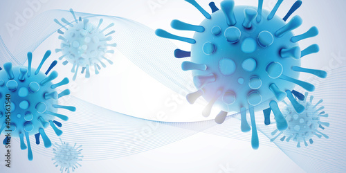 Covid 19 design banner - coronavirus sars cov 2 - blue design