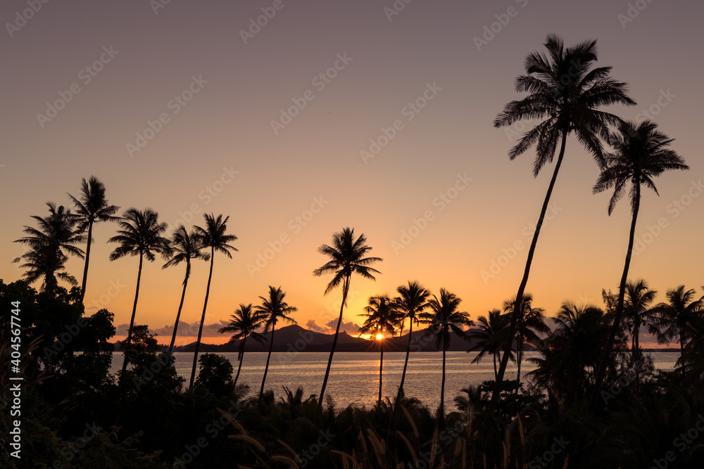 Sunset in the Yasawa islands, Fiji