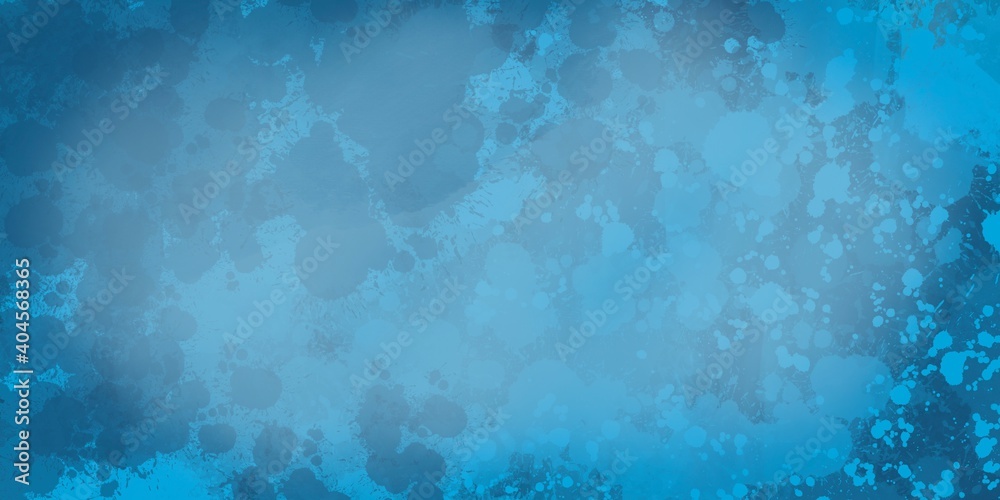 Sfondo azzurro banner blu con gli schizzi del pennello acquerello bianco al  centro Illustration Stock | Adobe Stock