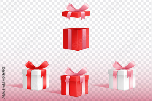 Collection of 3d gift boxes