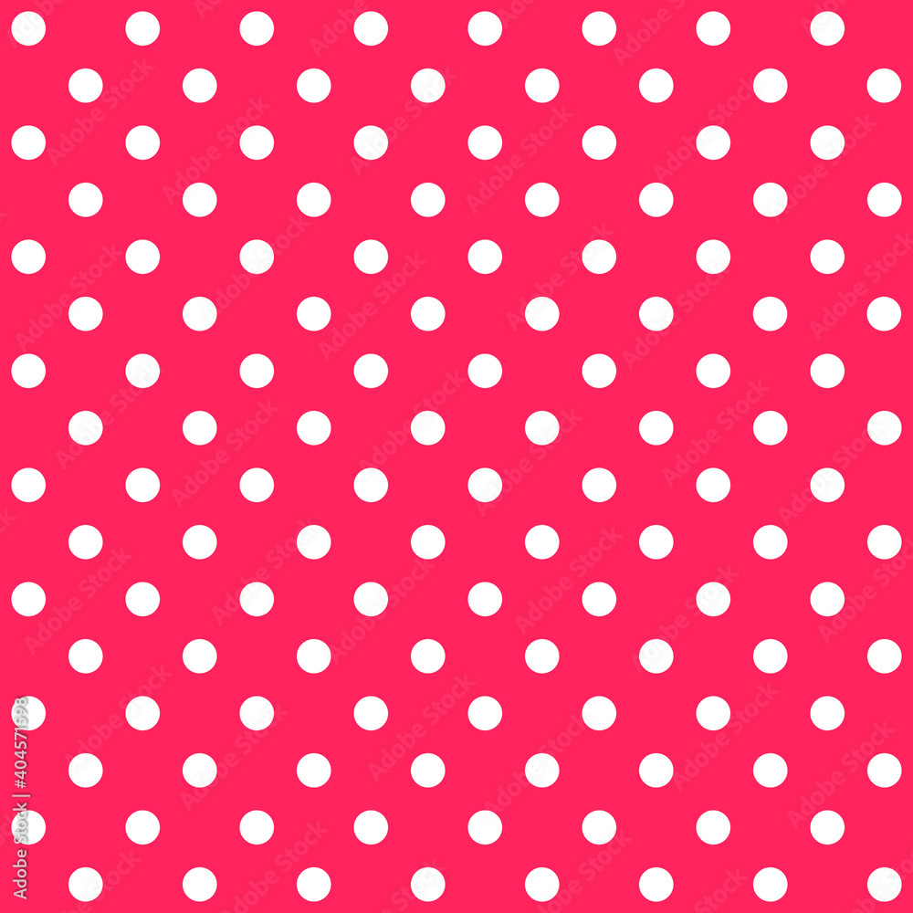 This is a seamless pattern of polka dots on a red background.