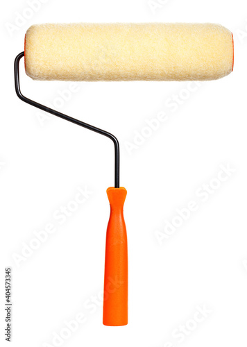 Paint roller isolated on white background with clipping path