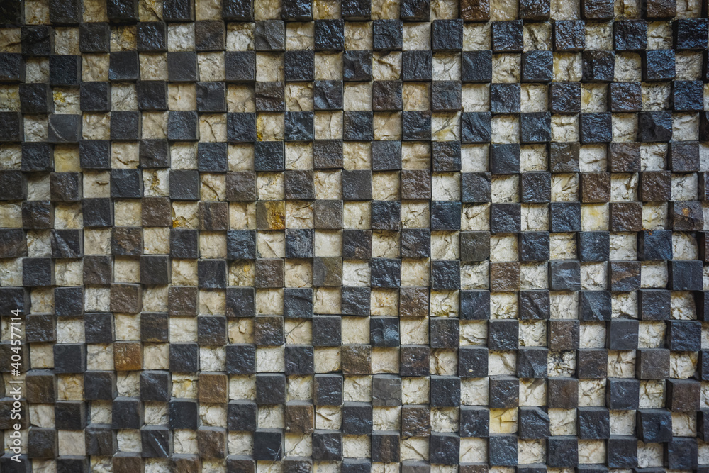 Volumetric wall texture in the form of a checkerboard Volumetric wall texture in the form of a checkerboard
