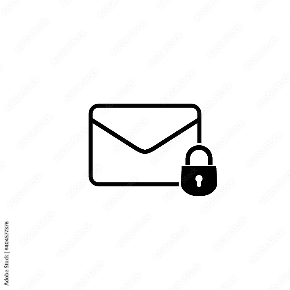 Safe mail icon isolated on white background Safe mail icon isolated on white background
