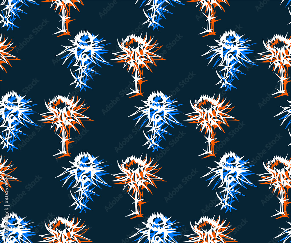 Hand drawn thistle. Hand drawn ink illustration. Modern ornamental decorative background. Vector pattern. Print for textile, cloth, wallpaper, scrapbooking Hand drawn thistle. Hand drawn ink illustration. Modern ornamental decorative background. Vector pattern. Print for textile, cloth, wallpaper, scrapbooking