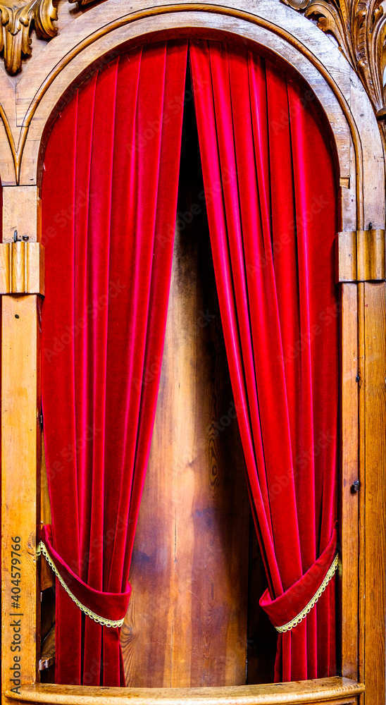 Fotografie typical old confession booth at a church