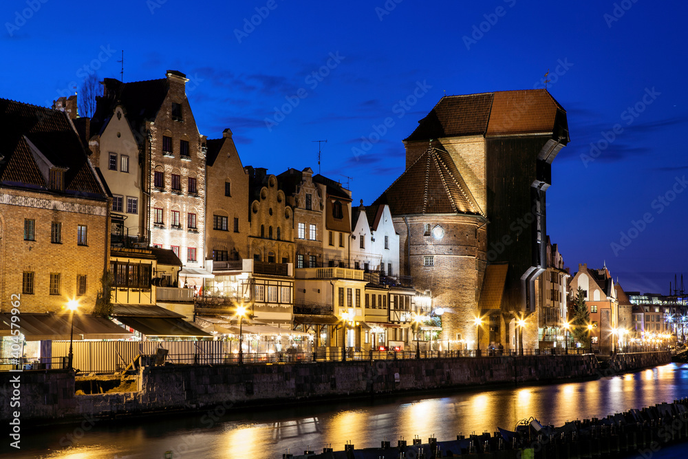 Obraz premium Amazing evening Gdansk, Poland in Europe