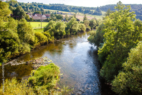 The River Jagst in Hohenlohe  Baden-W  rttemberg  Germany