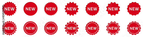 New badge set. New label sticker tag stamp vector