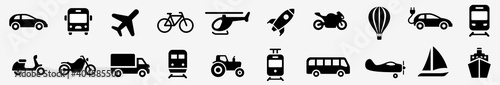 Valokuva Transport simple icon. Transportation icons set vector